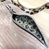 Handmade Bauchtasche Crossbodybag Cord rosa Leo Reißverschluss 