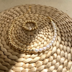 Marigria Jewelry - Perlenring Oro 