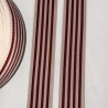 edles Gurtband Streifen 40 mm bordeaux & natur 