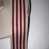 edles Gurtband Streifen 40 mm bordeaux & natur 