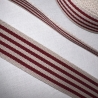 edles Gurtband Streifen 40 mm bordeaux & natur 