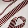 edles Gurtband Streifen 40 mm bordeaux & natur 