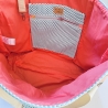  Strandtasche XXL  Damen Sommer Blumen apricot Mesh mint Damen 