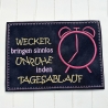 4x Stickdatei Wecker Mugrug Untersetzer und Solo ab 10x10cm