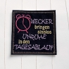 4x Stickdatei Wecker Mugrug Untersetzer und Solo ab 10x10cm