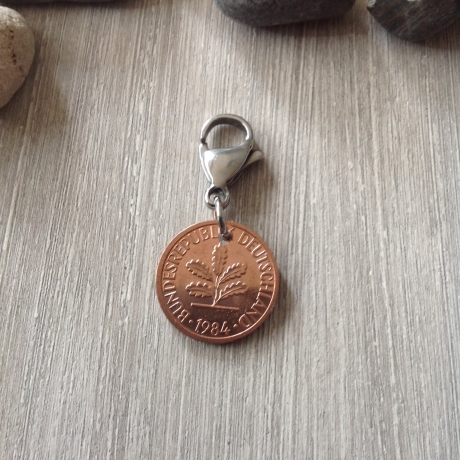 Glückspfennig von 1984 / Charm Geschenkartikel