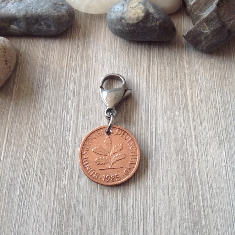 Glückspfennig von 1985 / Charm Geschenkartikel