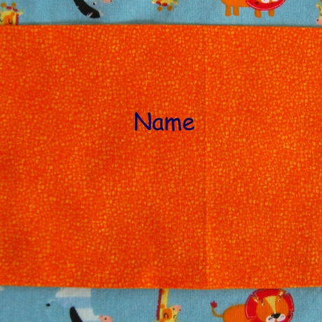 Kinderschürze - Zoo-ABC/blau - auf Wunsch personalisiert