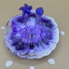 Handgemachte Seifenschale aus Epoxidharz mit Seestern & Muschel