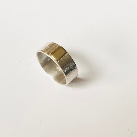 Bandring aus Silber Mit Gold