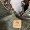 Damen Cordtasche  Shopper  Projekttasche Cord grünhandmade 