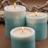 Teelichthalter 3er Set aus Epoxidharz mint weiß wohnaccessire