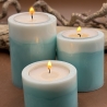 Teelichthalter 3er Set aus Epoxidharz mint weiß wohnaccessire