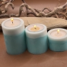 Teelichthalter 3er Set aus Epoxidharz mint weiß wohnaccessire