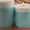 Teelichthalter 3er Set aus Epoxidharz mint weiß wohnaccessire