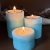Teelichthalter 3er Set aus Epoxidharz mint weiß wohnaccessire