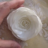 Braut Haarblüte Blume Klammer Perlen Weiß Reve