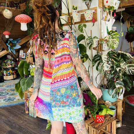 Sommerkleid mit Bindebändern Größe 38-42