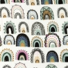 Musselin Stoff Regenbogen | Meterware | Öko Tex 100
