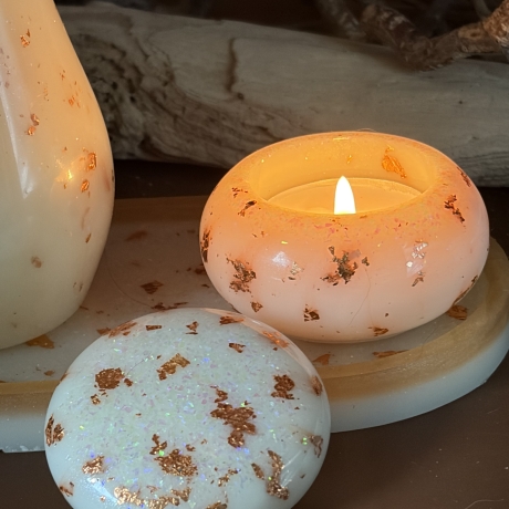 Handgefertigtes Epoxidharz-Deko-Set mit Tablett 