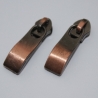 Zipper kupferrot breite Form 2er Set für 5mm Spirale Schieber