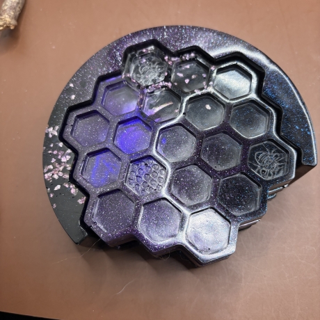 Epoxidharz-Untersetzer „Honigwabe“ – Handmade Gläseruntersetzer 