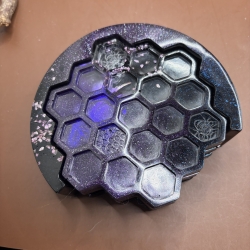 Epoxidharz-Untersetzer „Honigwabe“ – Handmade Gläseruntersetzer 