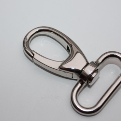 2x Karabinerhaken 30 mm silber formschön Taschenkarabiner