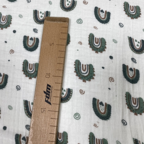 Musselin Stoff Regenbogen | Meterware | Öko Tex 100