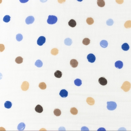 Musselin Stoff Dots | Punkte | Meterware | Öko Tex 100