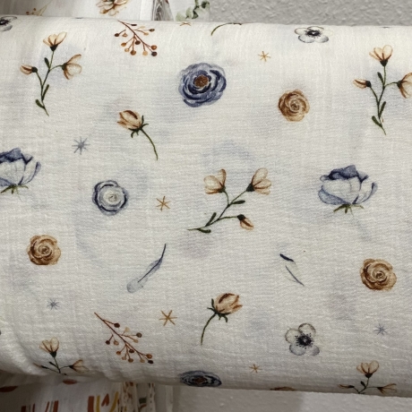 Musselin Stoff Blumen | Streublumen | Meterware | Öko Tex 100