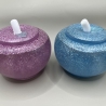 2er Set Apfel Dosen aus Harz – Pink & Blau – Glitzer – Handmade)