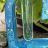 Herzvase aus Epoxidharz mit Kunststoff-Reagenzglas – Handmade 