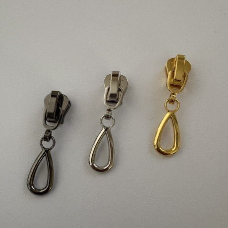 Reißverschluss 3mm neongelb & Zipper silber gold schwarzsilber