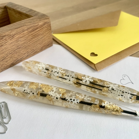 Einzigartiger Kugelschreiber mit Goldfolie ,tolle Geschenkidee