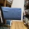 Musselin Stoff Dirty Wash | Blau | Meterware | Öko Tex 100
