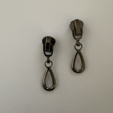 Reißverschluss 3mm neongelb & Zipper silber gold schwarzsilber