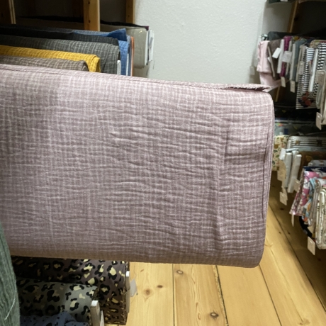 Musselin Stoff Dirty Wash | Rosa | Meterware | Öko Tex 100