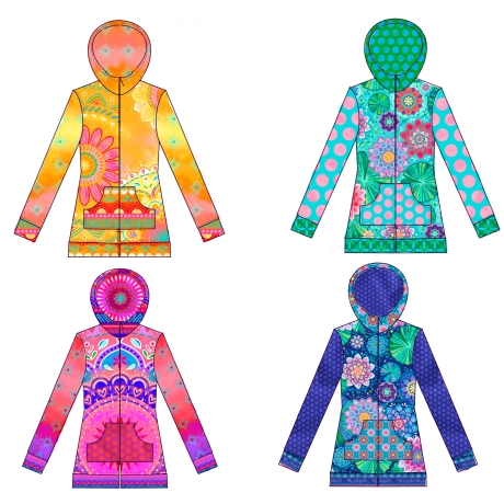 Schnittmuster Wendesweatshirtjacke Ladybird 