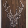 Hirsch, Wandbild String Art 80 x 60 cm