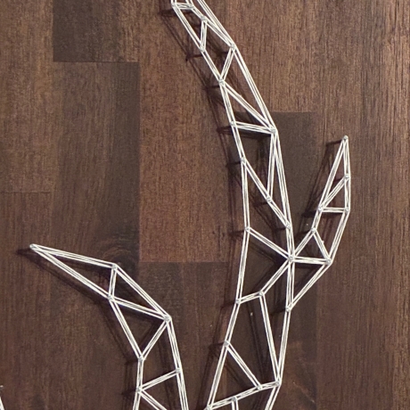 Hirsch, Wandbild String Art 80 x 60 cm