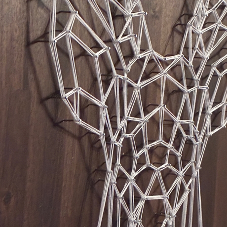 Hirsch, Wandbild String Art 80 x 60 cm
