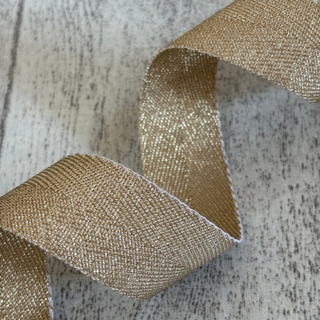 metallisiertes Gurtband in Glitzer-Optik 30 mm - gold