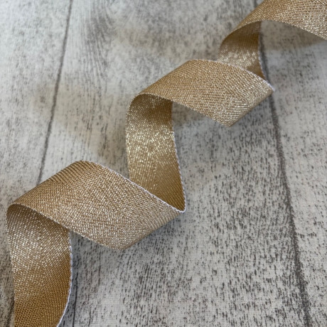 metallisiertes Gurtband in Glitzer-Optik 30 mm - gold