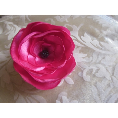 Pink Brosche Haarklammer Stoffblume Jeanne