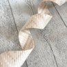 Gurtband Geo Muster ecru beige natur 38 mm Geometrie Zacken