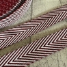 Gurtband Zickzack Design Fischgrät Muster 30 mm bordeaux meliert