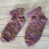 Handgestrickte Socken mit doppeltem Rollrand Gr. 37/38