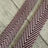 Gurtband Zickzack Design Fischgrät Muster 30 mm bordeaux meliert