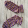 Handgestrickte Socken mit doppeltem Rollrand Gr. 37/38
